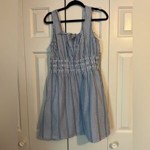 Loft Blue and White Striped Sundress Size M
